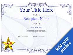 school certificate template merit Image