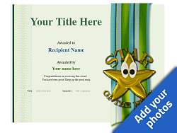 school certificate template star of the week Image