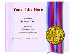 school certificate template well done Image