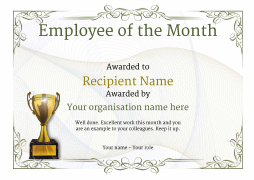 Employee of the Month Certificate - Free Well Designed ...